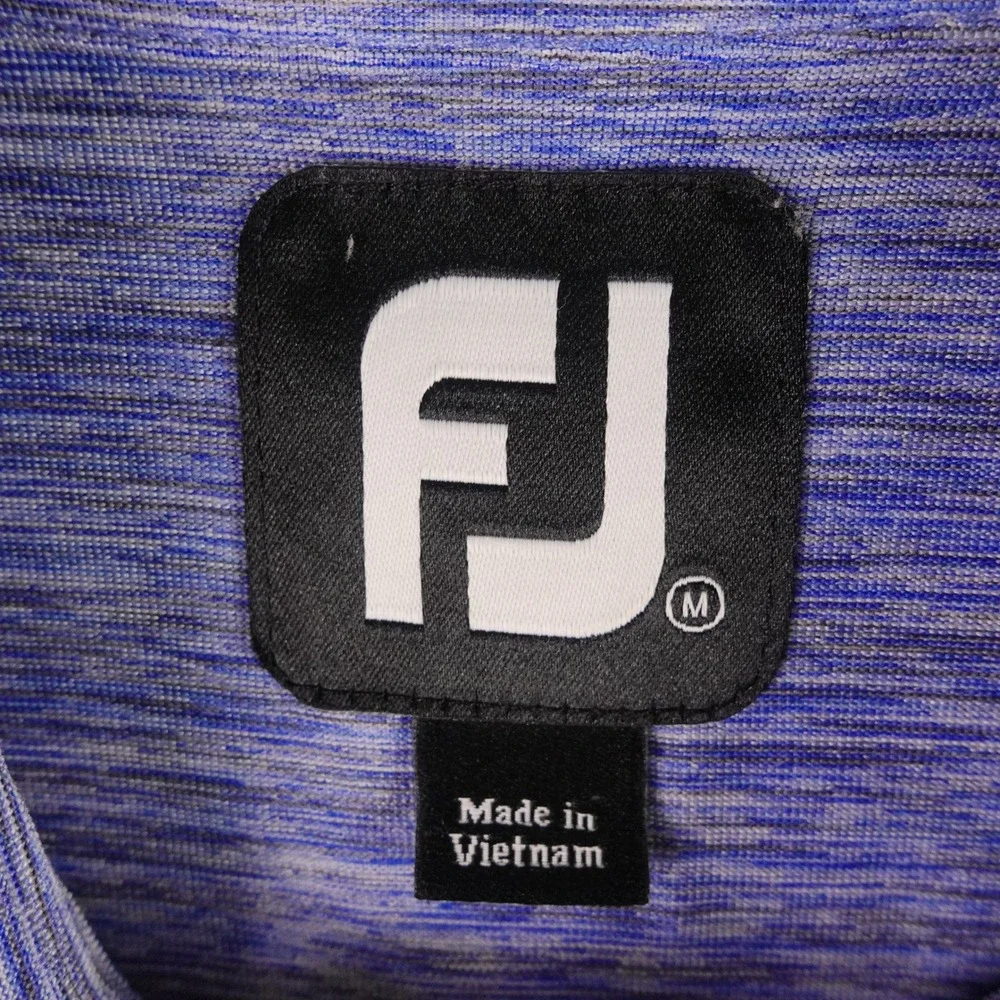 FootJoy Mens M ProDry Performance Golf Polo Blue Space Dye Journey Pechanga